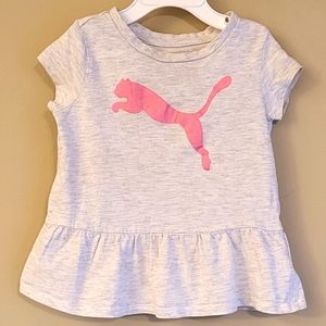 Puma light grey peplum style top